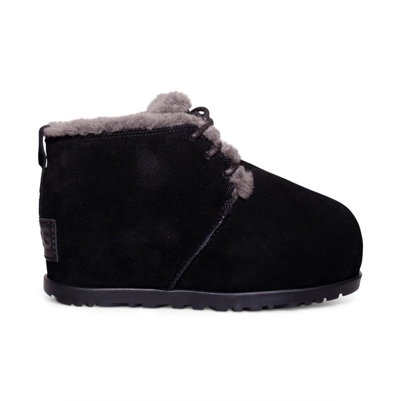 UGG Pumped Lace Up Black Boots - Women's - Picture 2 of 9